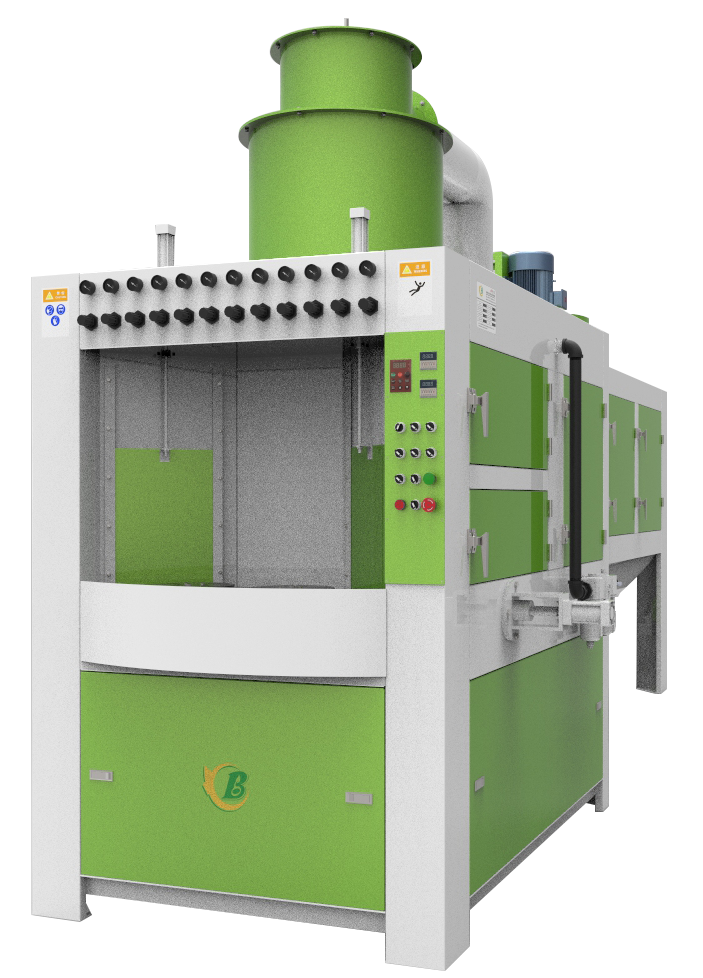 電飯鍋轉(zhuǎn)盤(pán)式自動(dòng)噴砂機(jī)，炊具件自動(dòng)噴砂機(jī)